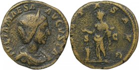 JULIA MAESA, Augusta, AD 218-222. AE,sestertius