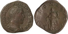PHILIP I, AD 244-249. AE, sestertius