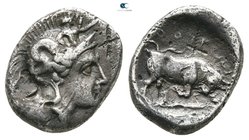 Lucania. Thourioi circa 400-300 BC. Triobol AR