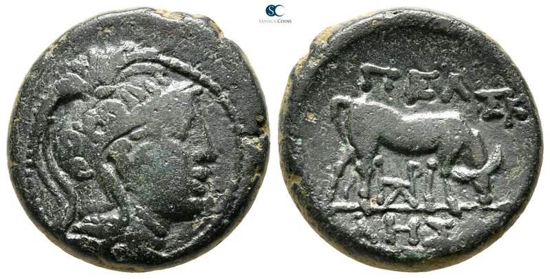 Macedon. Pella 187-31 BC. 
Bronze Æ

21 mm., 8,16 g.



very fine