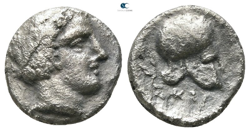 Macedon. Skione circa 424 BC. 
Tetrobol AR

12 mm., 1,69 g.



very fine
