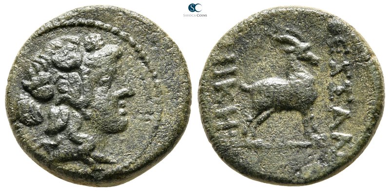 Macedon. Thessalonica 187-131 BC. 
Bronze Æ

19 mm., 5,10 g.



very fine...