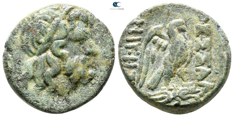 Macedon. Thessalonica 187-31 BC. 
Bronze Æ

22 mm., 8,21 g.



very fine