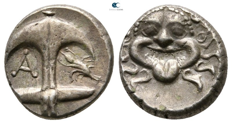 Thrace. Apollonia Pontica 500-400 BC. 
Bronze Æ

14 mm., 2,36 g.



good ...