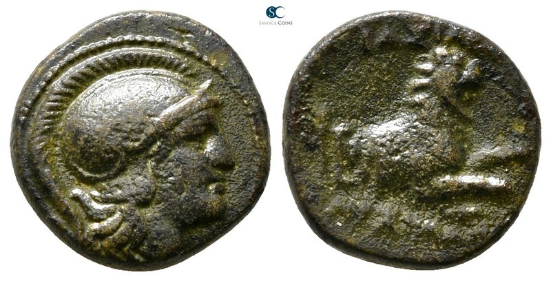 Kings of Thrace. Macedonian. Lysimachos 305-281 BC. 
Bronze Æ

14 mm., 2,36 g...