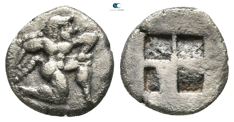 Islands off Thrace. Thasos circa 500-480 BC. 
Diobol AR

10 mm., 0,89 g.

...