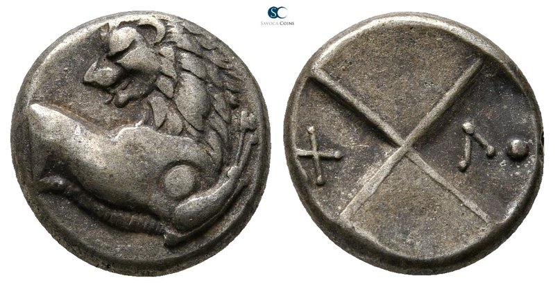 The Thracian Chersonese. Chersonesos 386-338 BC. 
Hemidrachm AR

13 mm., 2,44...