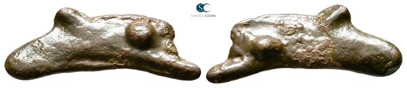Scythia. Olbia circa 525-350 BC. 
Cast dolphin Æ

22 mm., 1,34 g.



near...