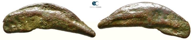 Scythia. Olbia circa 525-350 BC. 
Cast dolphin Æ

28 mm., 2,34 g.



near...