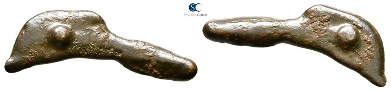 Scythia. Olbia circa 525-350 BC. 
Cast dolphin Æ

22 mm., 1,02 g.



near...