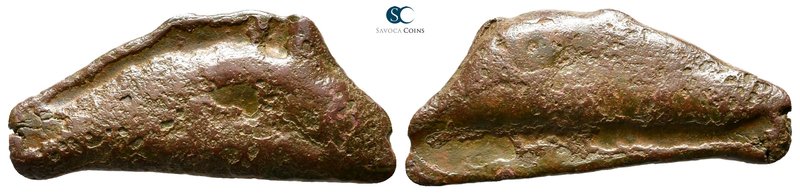Scythia. Olbia circa 525-350 BC. 
Cast dolphin Æ

25 mm., 2,35 g.



near...