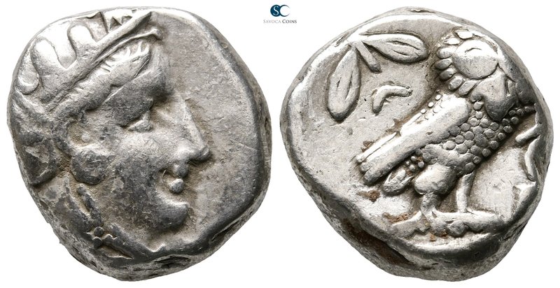 Attica. Athens 420-405 BC. 
Tetradrachm AR

22 mm., 16,97 g.



very fine