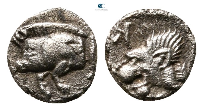 Mysia. Kyzikos circa 480-400 BC. 
Hemiobol AR

8 mm., 0,39 g.



nearly v...