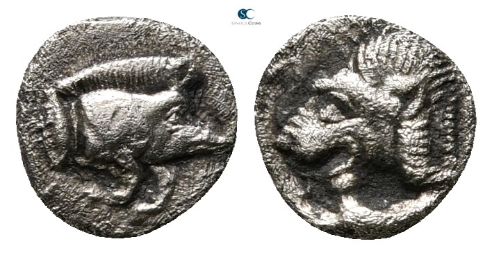 Mysia. Kyzikos circa 480-400 BC. 
Hemiobol AR

8 mm., 0,34 g.



nearly v...