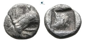 Ionia. Teos circa 520-480 BC. Tetartemorion AR
