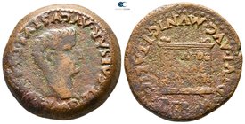 Hispania. Italica. Tiberius AD 14-37. As Æ