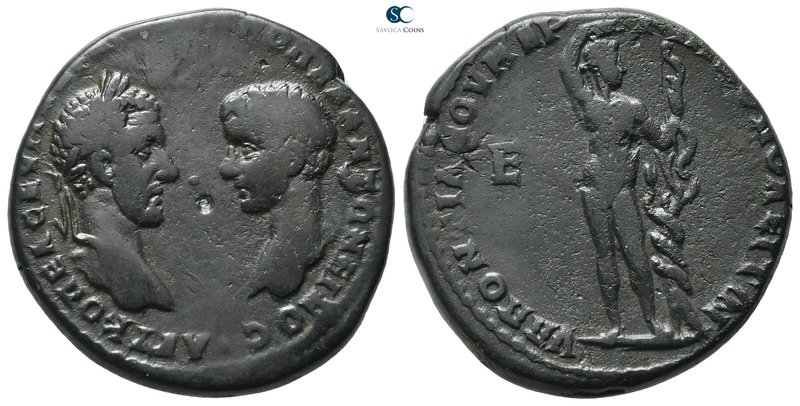 Moesia Inferior. Marcianopolis. Macrinus and Diadumenian AD 217-218. 
Pentassar...