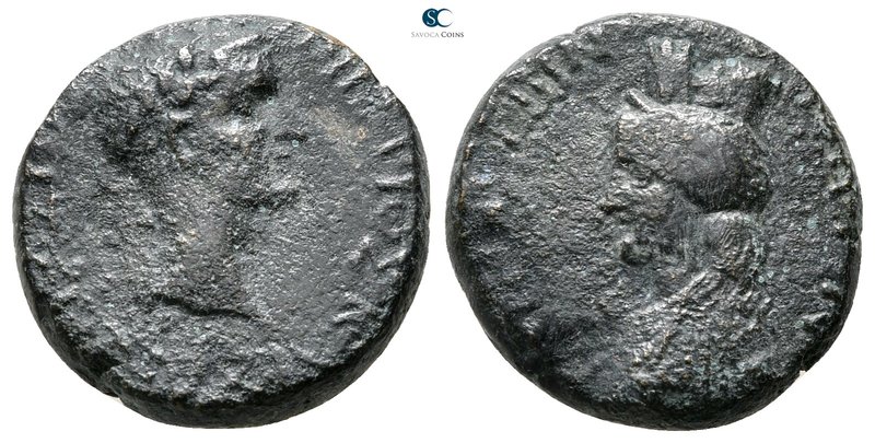 Galatia. Koinon of Galatia. Tiberius AD 14-37. 
Hemiassarion Æ

17 mm., 5,27 ...