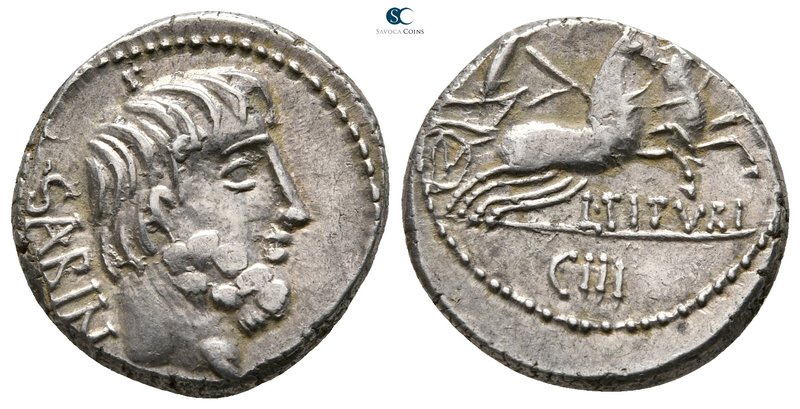 L. Titurius L.f. Sabinus 89 BC. Rome
Denarius AR

18 mm., 4,07 g.



very...