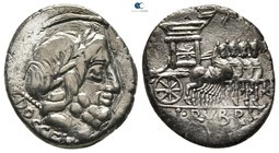 L. Rubrius Dossenus 87 BC. Rome. Denarius AR
