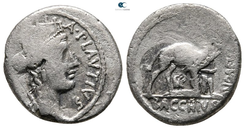 A. Plautius 55 BC. Rome
Denarius AR

18 mm., 3,20 g.



nearly very fine