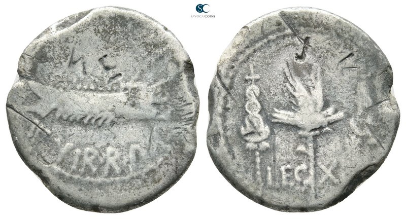 Mark Antony 32-31 BC. Rome
Denarius AR

18 mm., 2,79 g.



nearly very fi...