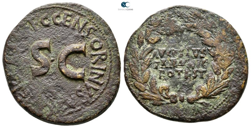 Augustus 27 BC-AD 14. Rome
Dupondius Æ

26 mm., 8,30 g.



very fine