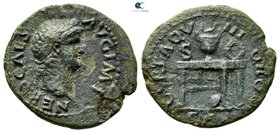 Nero as Caesar AD 50-54. Lugdunum. Semis Æ