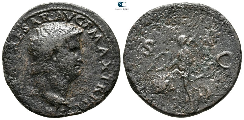 Nero AD 54-68. Lugdunum
As Æ

28 mm., 9,19 g.



nearly very fine