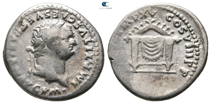 Titus, as Caesar AD 76-78. Rome
Denarius AR

18 mm., 3,19 g.



nearly ve...