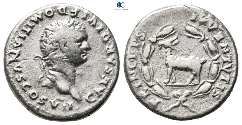 Domitian AD 81-96. Rome
Denarius AR

18 mm., 3.02 g.



very fine