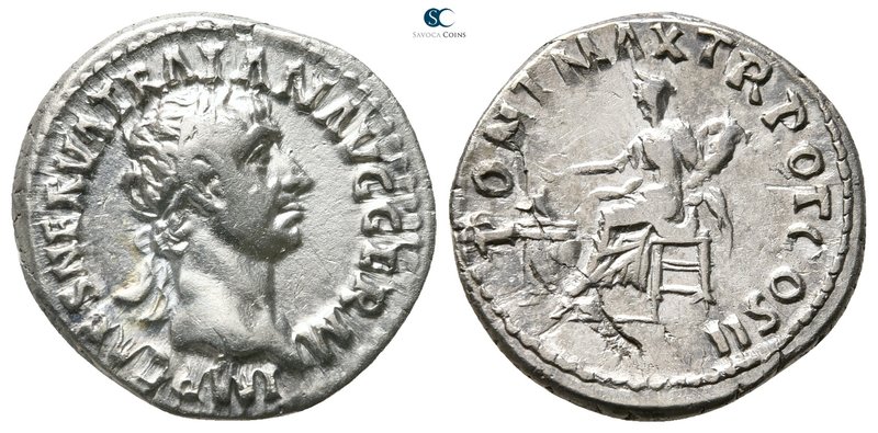 Trajan AD 98-117. Rome
Denarius AR

18 mm., 3,03 g.



nearly very fine