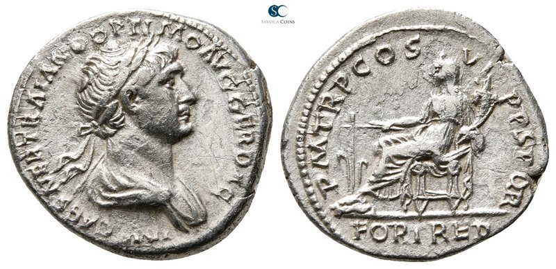 Trajan AD 98-117. Rome
Denarius AR

18 mm., 2,90 g.



very fine