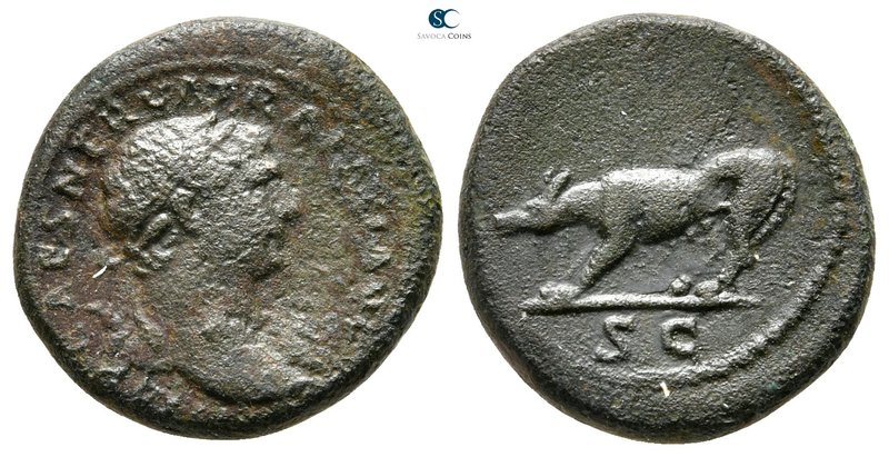 Trajan AD 98-117. Rome
Quadrans Æ

17 mm., 3,63 g.



very fine