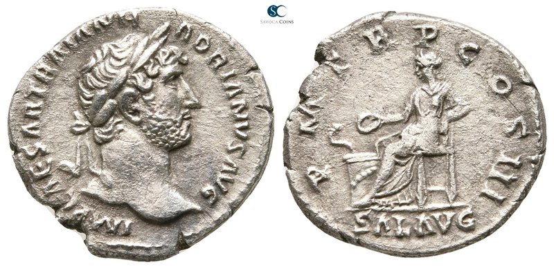 Hadrian AD 117-138. Rome
Denarius AR

18 mm., 3,10 g.



very fine