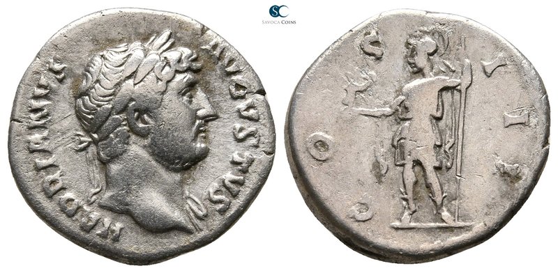 Hadrian AD 117-138. Rome
Denarius AR

18 mm., 3,20 g.



nearly very fine