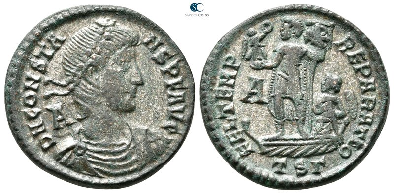 Constans AD 337-350. Thessaloniki
Centenionalis Æ

23 mm., 5,22 g.



ver...
