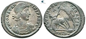 Constantius II AD 337-361. Constantinople. Follis Æ