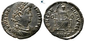 Theodosius I AD 379-395. Antioch. Follis Æ