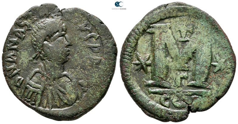Anastasius I AD 491-518. Constantinople
Follis Æ

35 mm., 17,60 g.



nea...