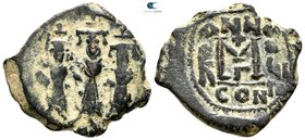 Heraclius & H.Constantine & Martina AD 610-641. Constantinople. Follis Æ