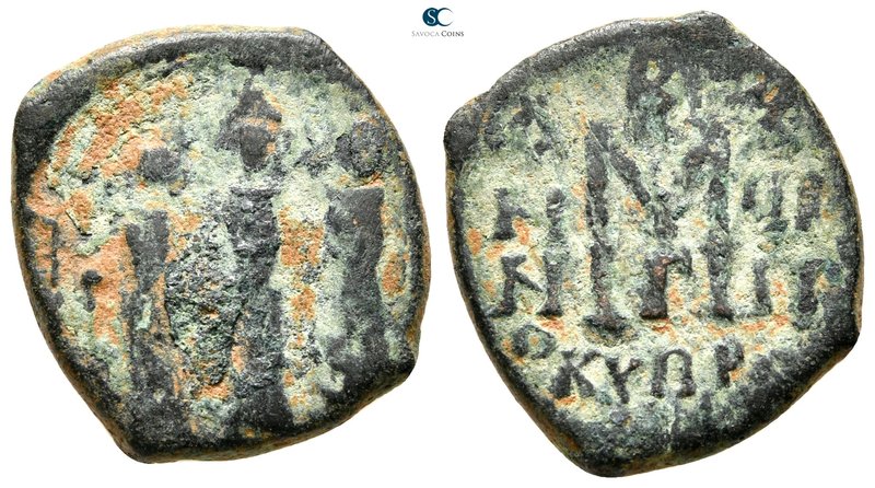 Heraclius & H.Constantine & Martina AD 610-641. Uncertain mint in Cyprus
Follis...