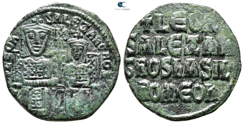 Leo VI with Alexander AD 886-912. Constantinople
Follis Æ

25 mm., 5,04 g.
...