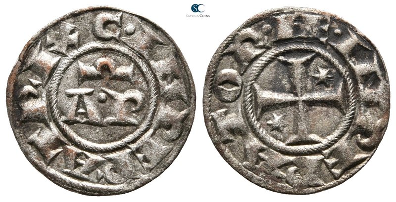 Enrico VI and Costanza AD 1194-1196. Brindisi
Mezzo Denaro BI

17 mm., 0,85 g...