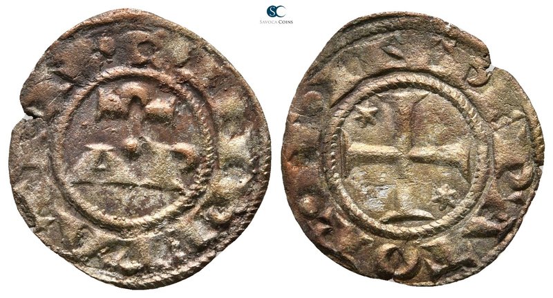 Enrico VI and Costanza AD 1194-1196. Brindisi
Mezzo Denaro BI

17 mm., 0,59 g...