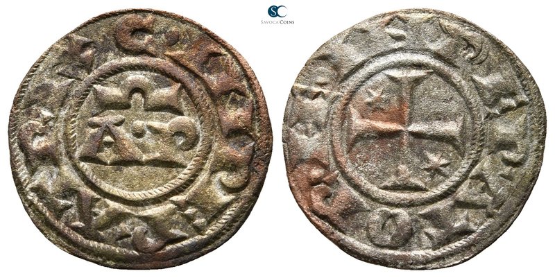 Enrico VI and Costanza AD 1194-1196. Brindisi
Mezzo Denaro BI

17 mm., 0,78 g...