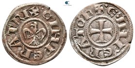 Enrico VI and Costanza AD 1194-1196. Messina or Brindisi. Mezzo Denaro BI