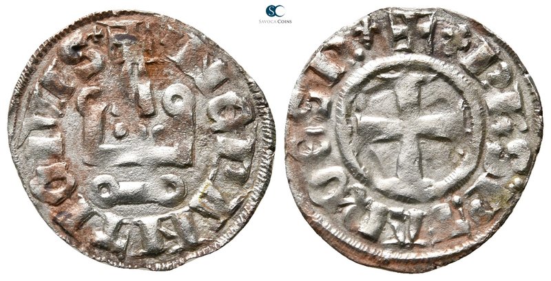 Philipp I of Tarent AD 1294-1332. Lepanto
Denier AR

19 mm., 0,76 g.



v...