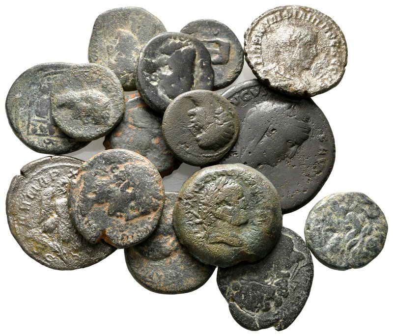Lot of ca.15 Roman Provincial Bronze Coins / SOLD AS SEEN, NO RETURN!

nearly ...