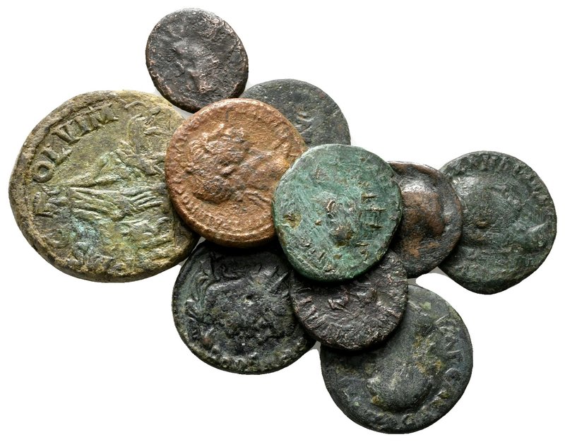 Lot of ca.10 Roman Imperial Bronze Coins / SOLD AS SEEN, NO RETURN!

nearly ve...